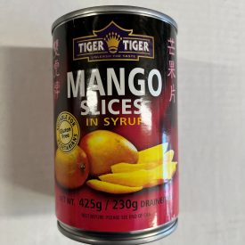 Tiger-Tiger Mango Slices in Syrup.